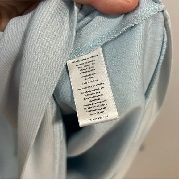 Hickey Freeman Light Blue Quarter Zip Up Long Sleeve Sweater Men’s Size Large - Picture 5 of 7